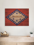 Arkansas Flag - Rustic Art on Wood
