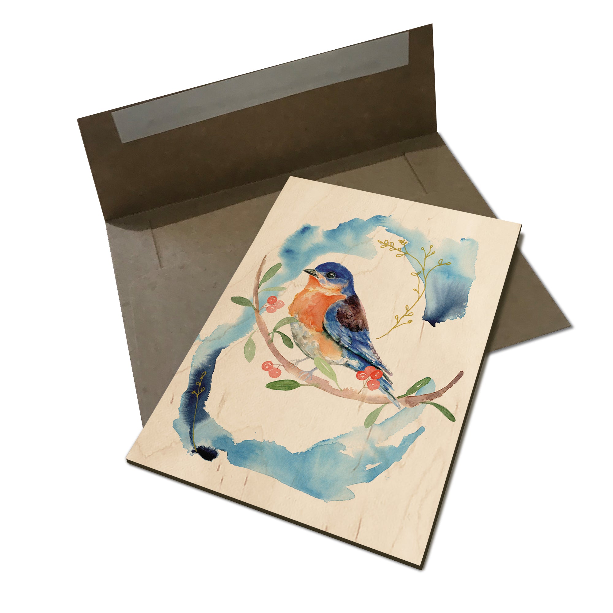Birthday Card - Deer - Art on Wood