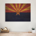 Arizona Flag - Rustic Art on Wood