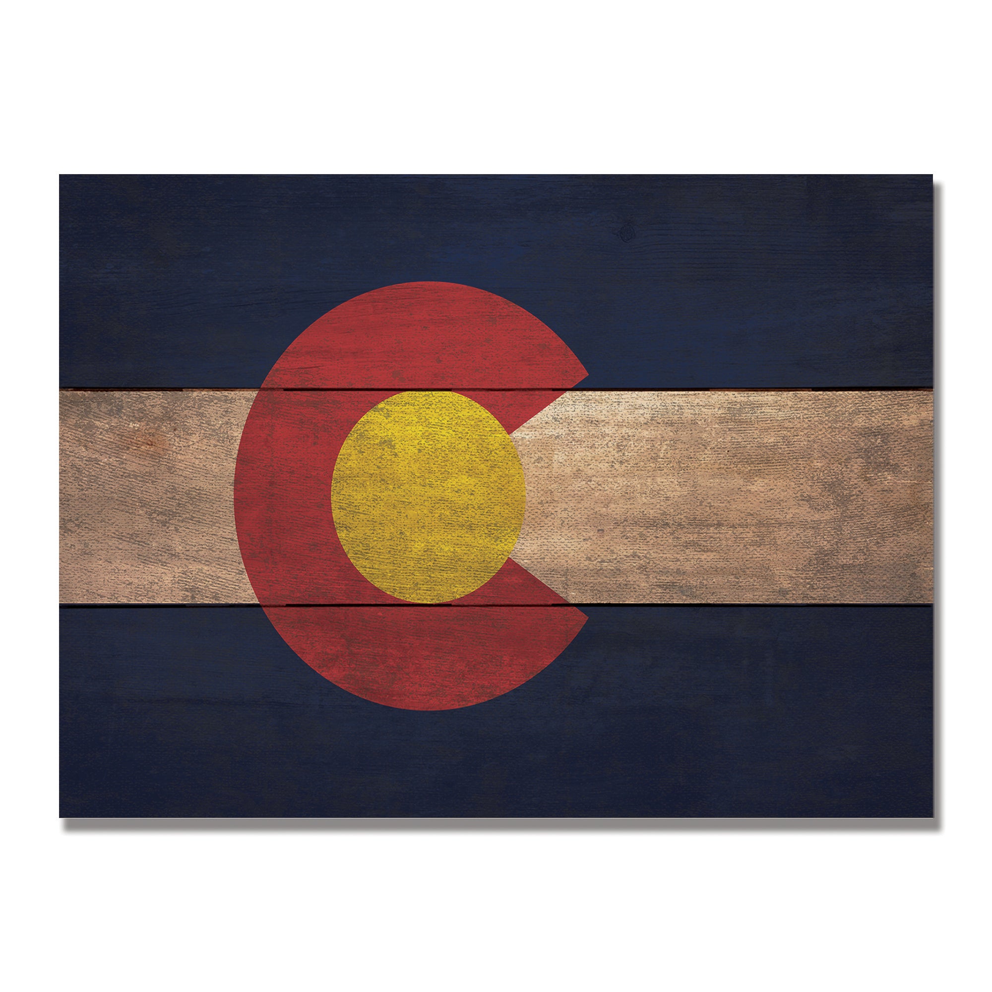 Colorado Flag - Rustic Art on Wood - Art on Wood USA