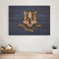 Connecticut Flag - Rustic Art on Wood