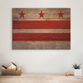 District of Columbia Flag - Rustic Art on Wood