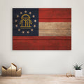 Georgia Flag - Rustic Art on Wood