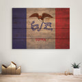 Iowa Flag - Rustic Art on Wood