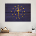 Indiana Flag - Rustic Art on Wood