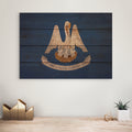 Louisiana Flag - Rustic Art on Wood