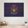 Michigan Flag - Rustic Art on Wood