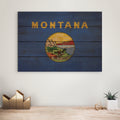 Montana Flag - Rustic Art on Wood - Art on Wood USA