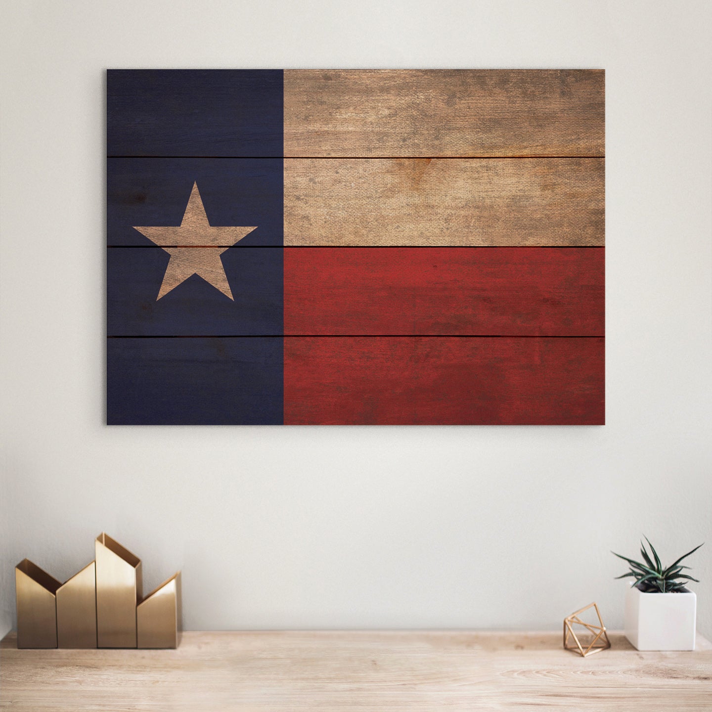 Texas Flag - Rustic Art on Wood