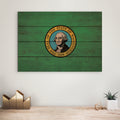Washington Flag - Rustic Art on Wood