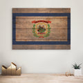 West Virgina Flag - Rustic Art on Wood - Art on Wood USA
