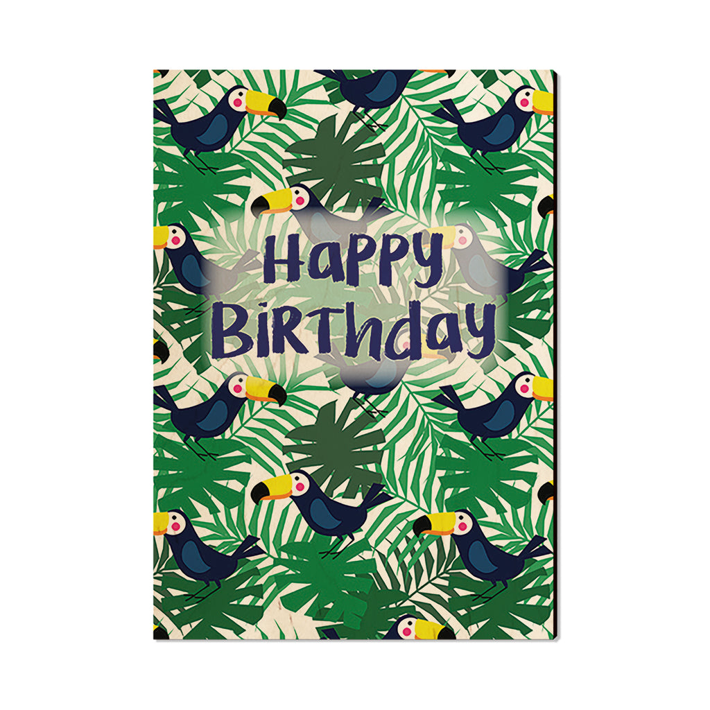 Birthday Card - Toucan - Art on Wood - Art on Wood USA