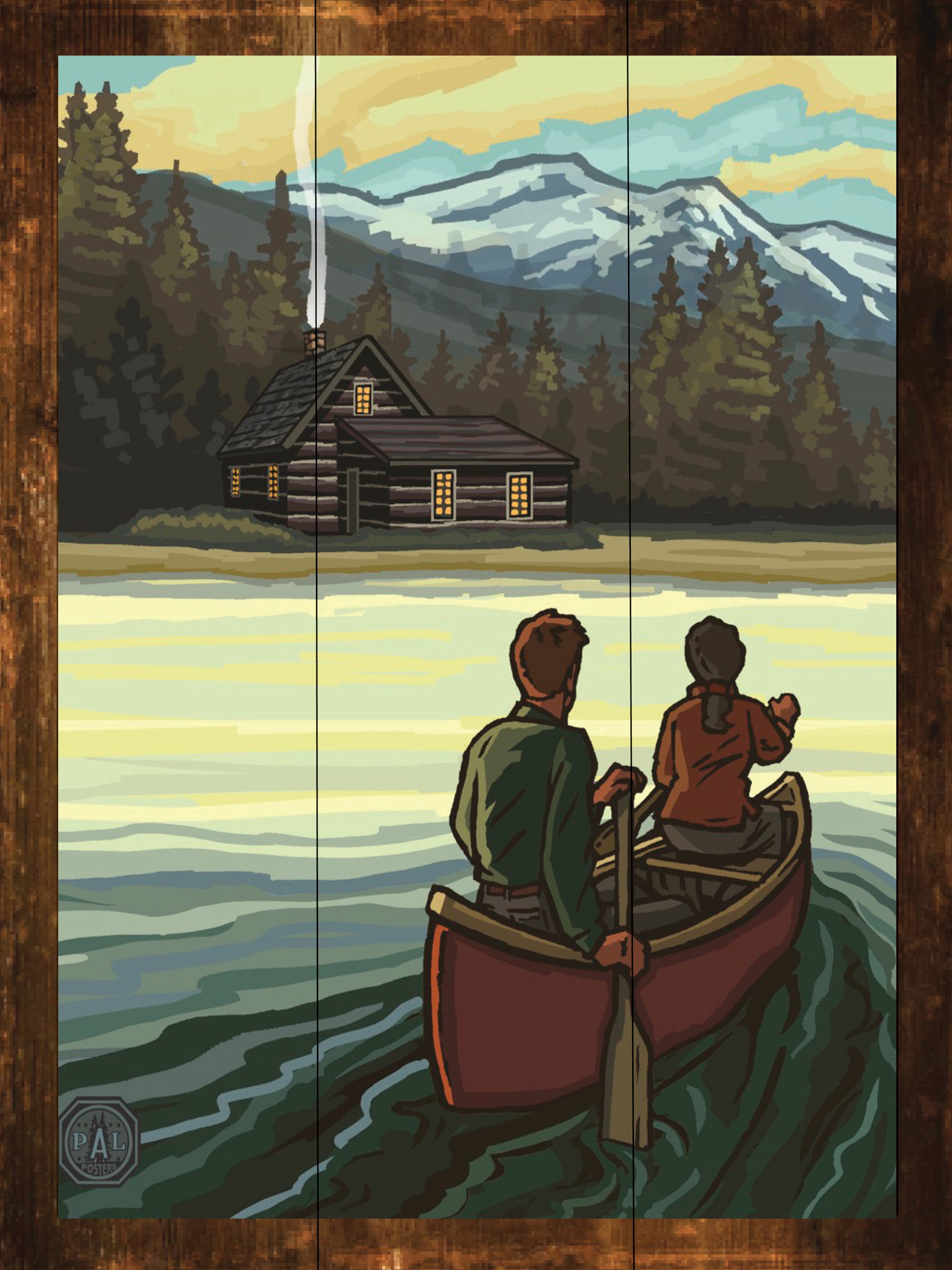 Canoeing - Wilderness Wall Art - Art on Wood USA