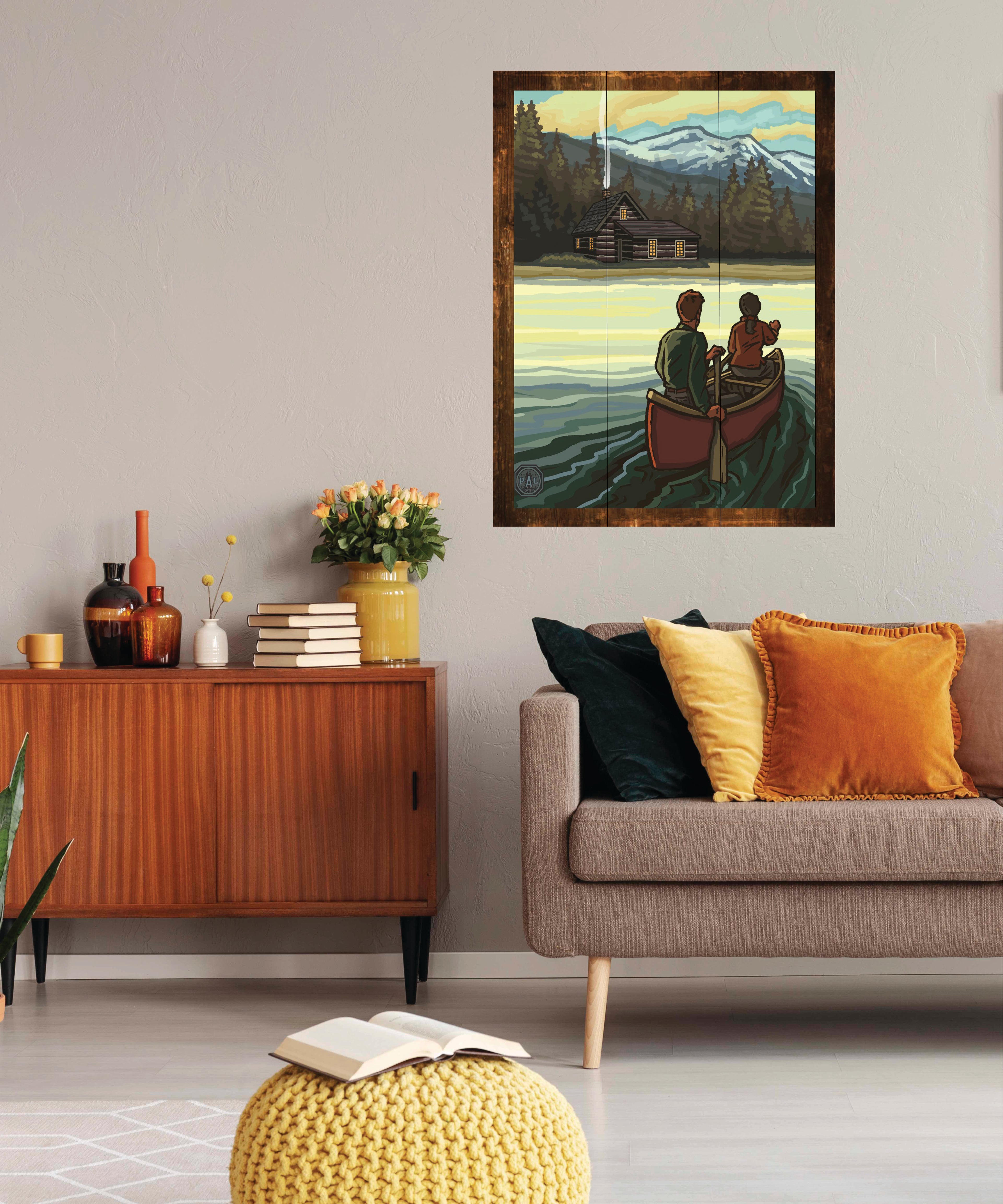 Canoeing - Wilderness Wall Art - Art on Wood USA