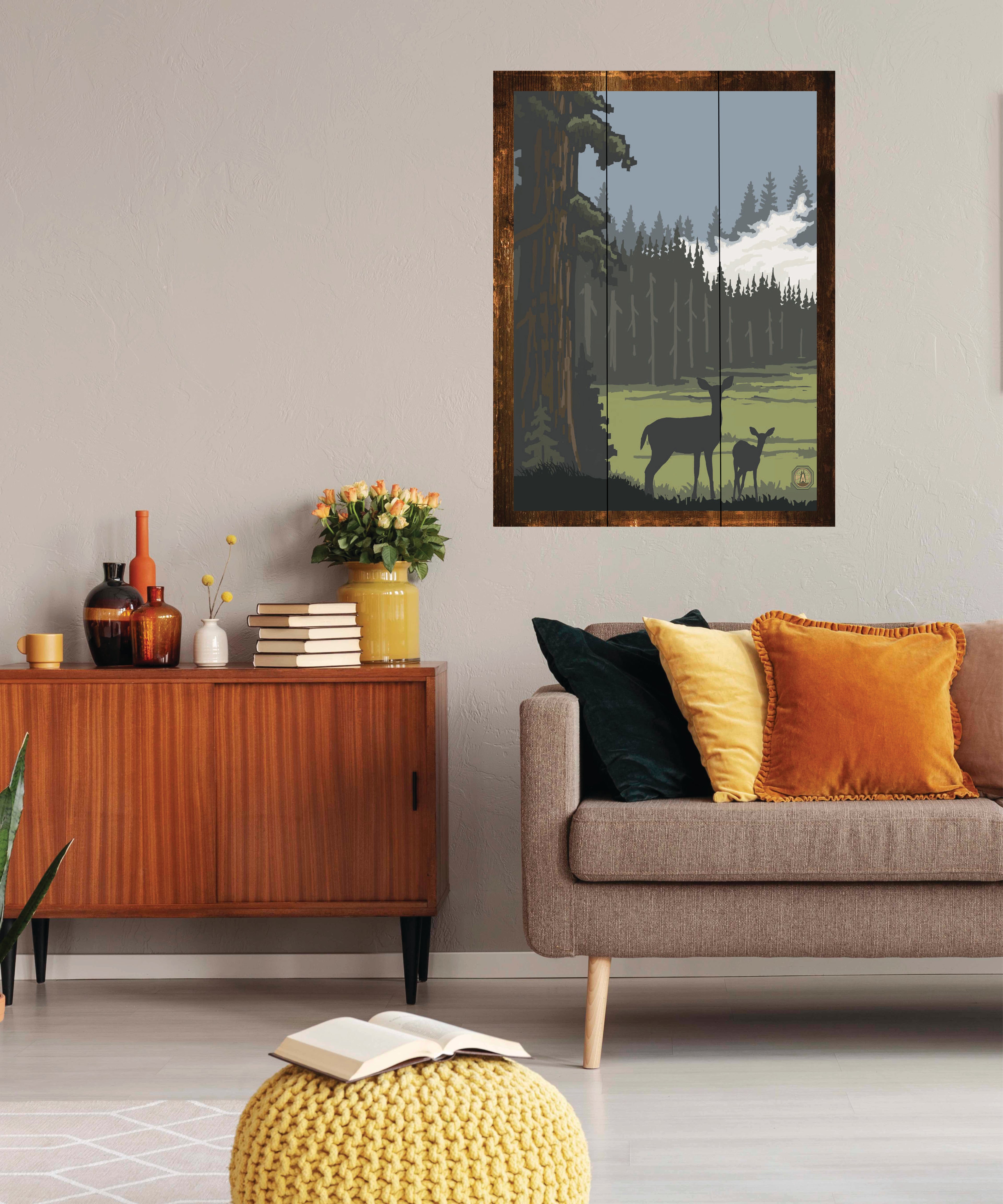 Dear Field - Wilderness Wall Art - Art on Wood USA