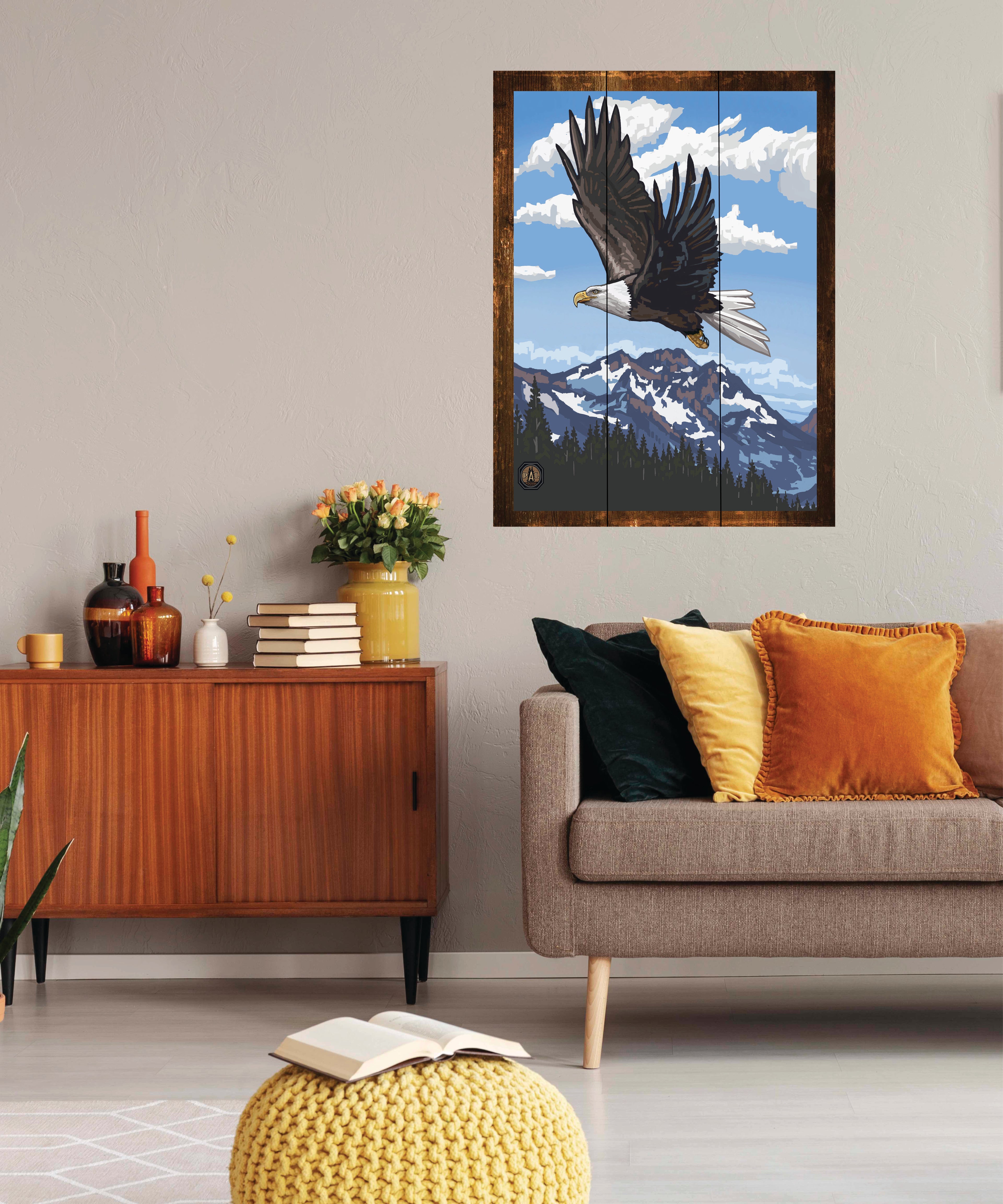 Eagle Flight - Wilderness Wall Art - Art on Wood USA