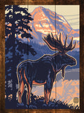 King Moose - Wilderness Wall Art - Art on Wood USA