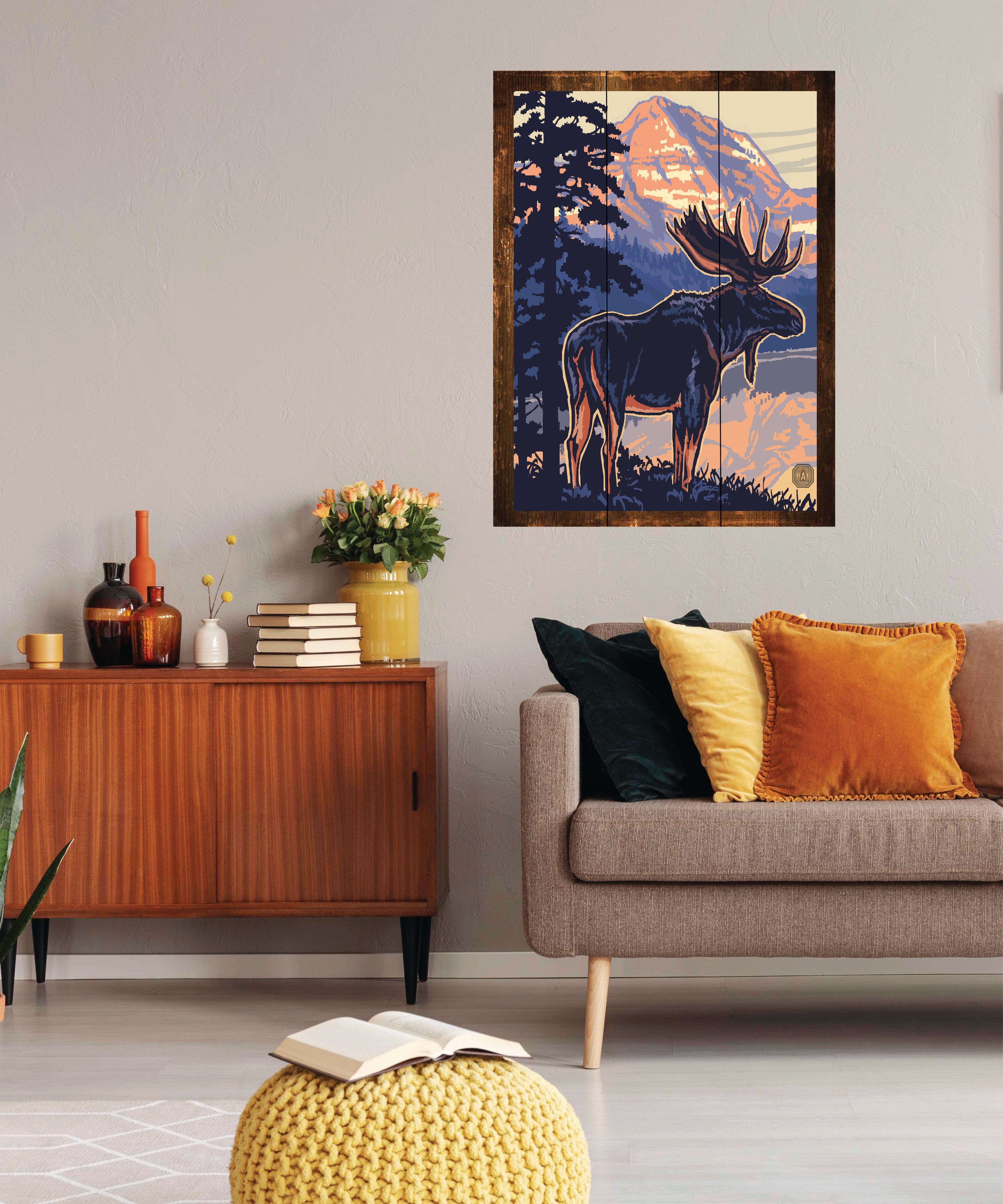 King Moose - Wilderness Wall Art - Art on Wood USA
