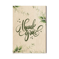 Thank You Card - Green Leaves - Art on Wood - Art on Wood USA