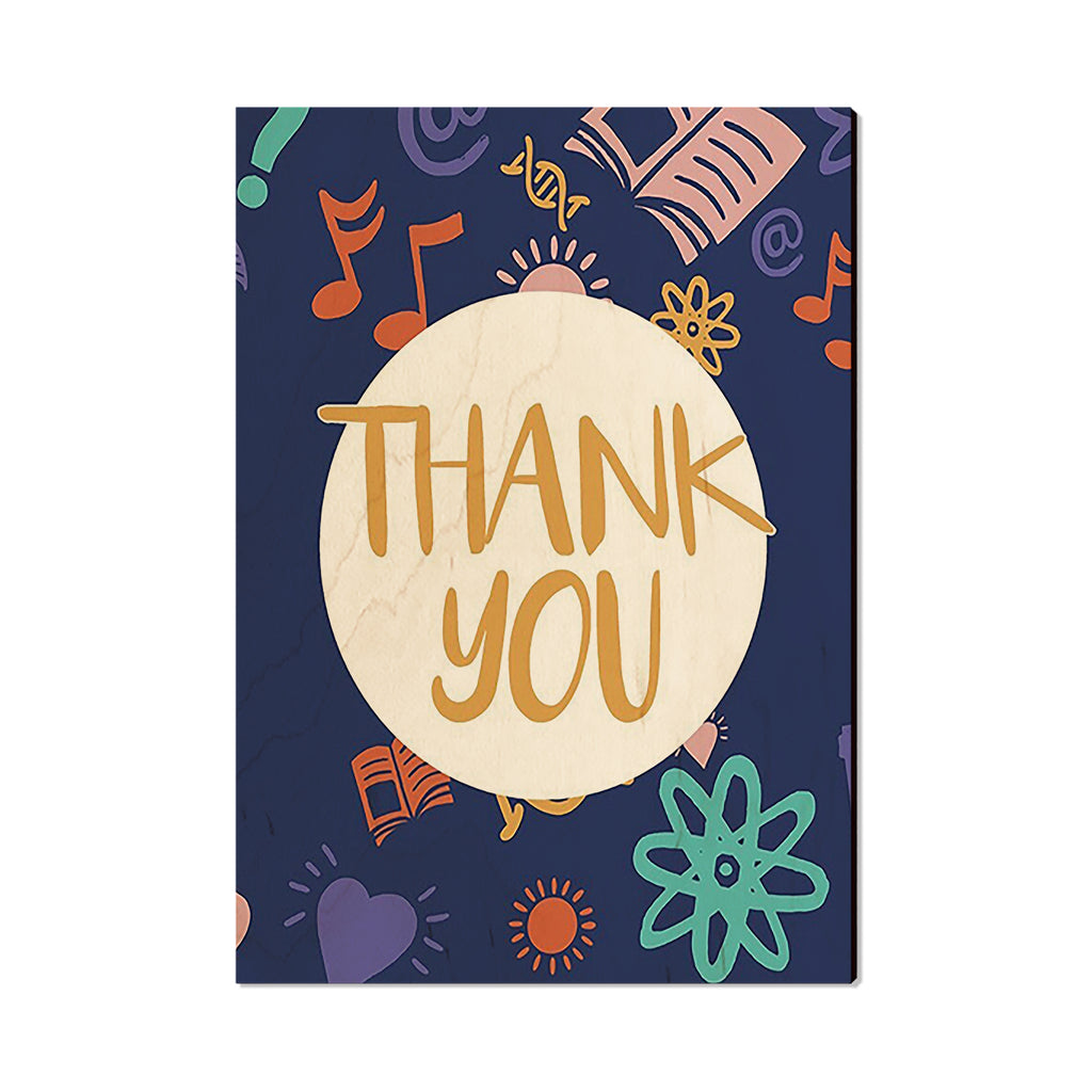 Thank You Card - Moon - Art on Wood - Art on Wood USA