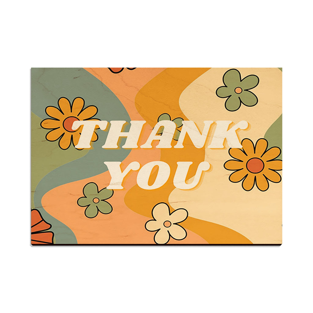 Thank You Card - Orange - Art on Wood - Art on Wood USA