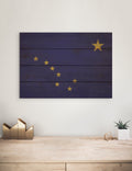 Alaska Flag - Rustic Art on Wood
